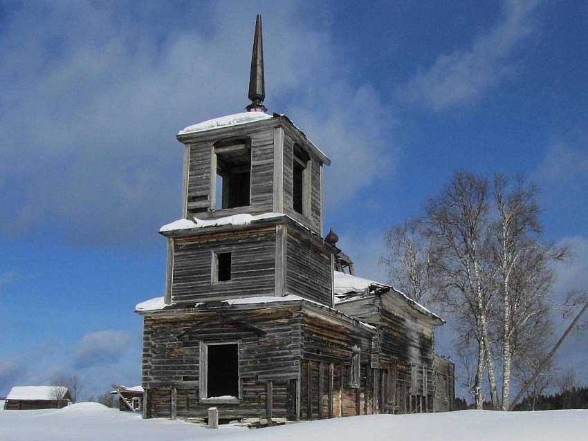 Церковь Николая Чудотворца, Ужгинская (Чердынский район, Пермский край). фасады, вид с юго-запада