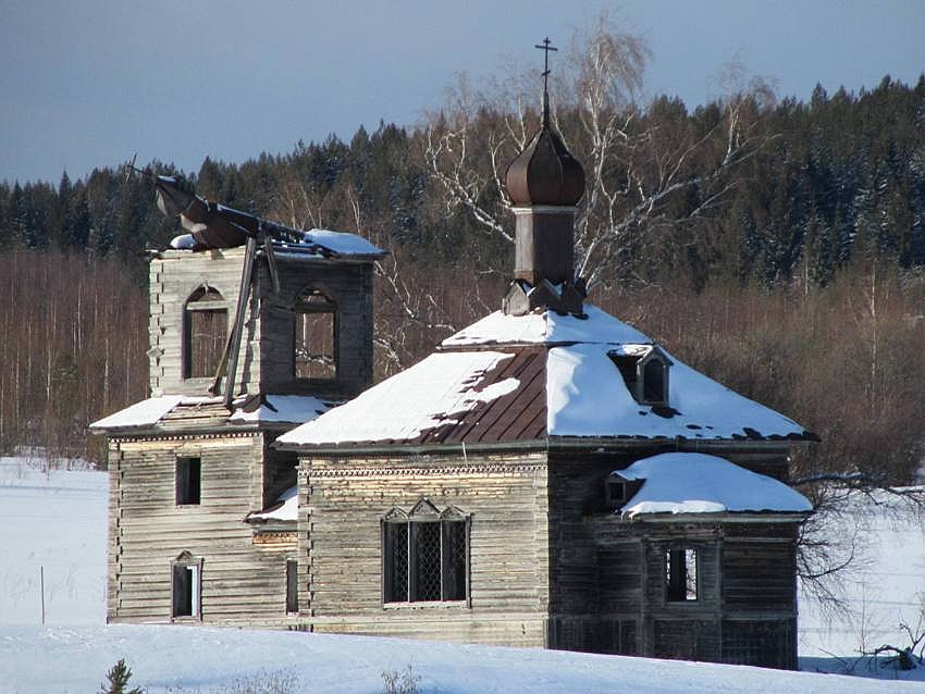 Церковь Георгия Победоносца, Лекмартово (Чердынский район, Пермский край). фасады, южный фасад
