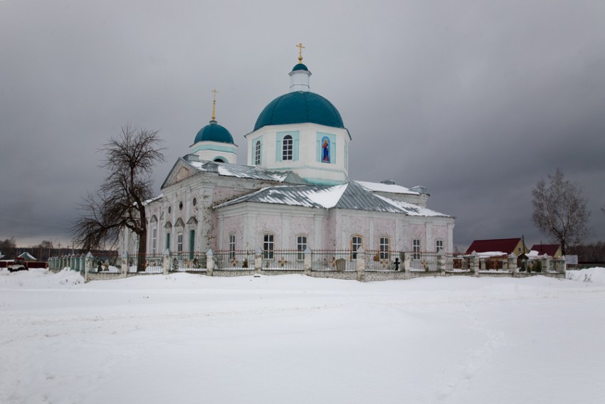 Церковь Николая Чудотворца, Двуречки (Грязинский район, Липецкая область). общий вид в ландшафте