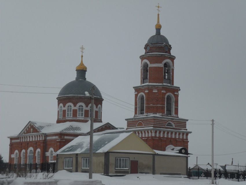 Плеханово. Церковь Николая Чудотворца. общий вид в ландшафте