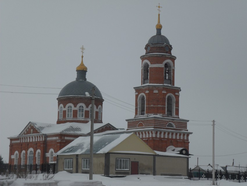 Церковь Николая Чудотворца, Плеханово (Грязинский район, Липецкая область). общий вид в ландшафте