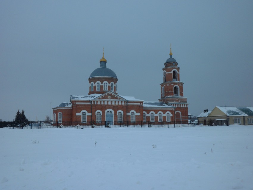 Церковь Николая Чудотворца, Плеханово (Грязинский район, Липецкая область). общий вид в ландшафте