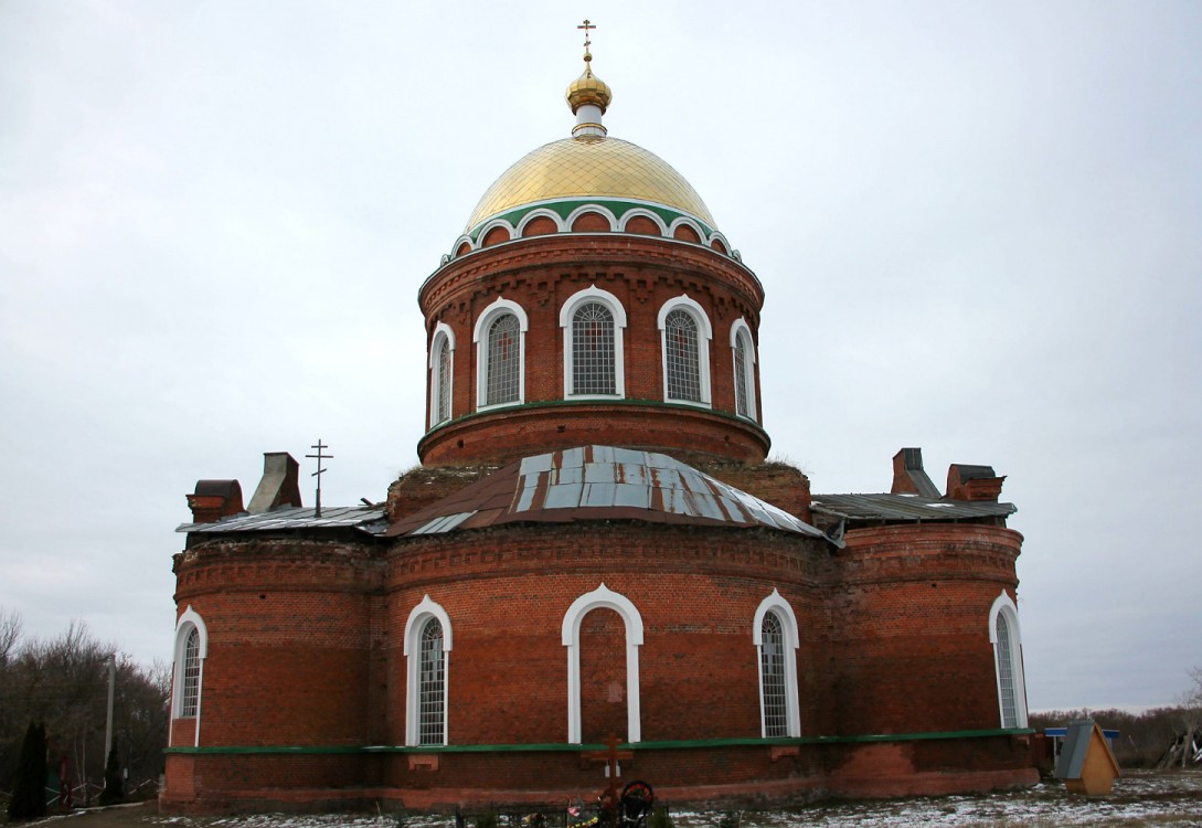 Средняя Лукавка. Церковь Космы и Дамиана. фасады, алтарная часть