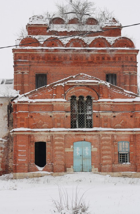Церковь Воскресения Христова, Воскресенское (Воскресенский с/с) (Данковский район, Липецкая область). общий вид в ландшафте