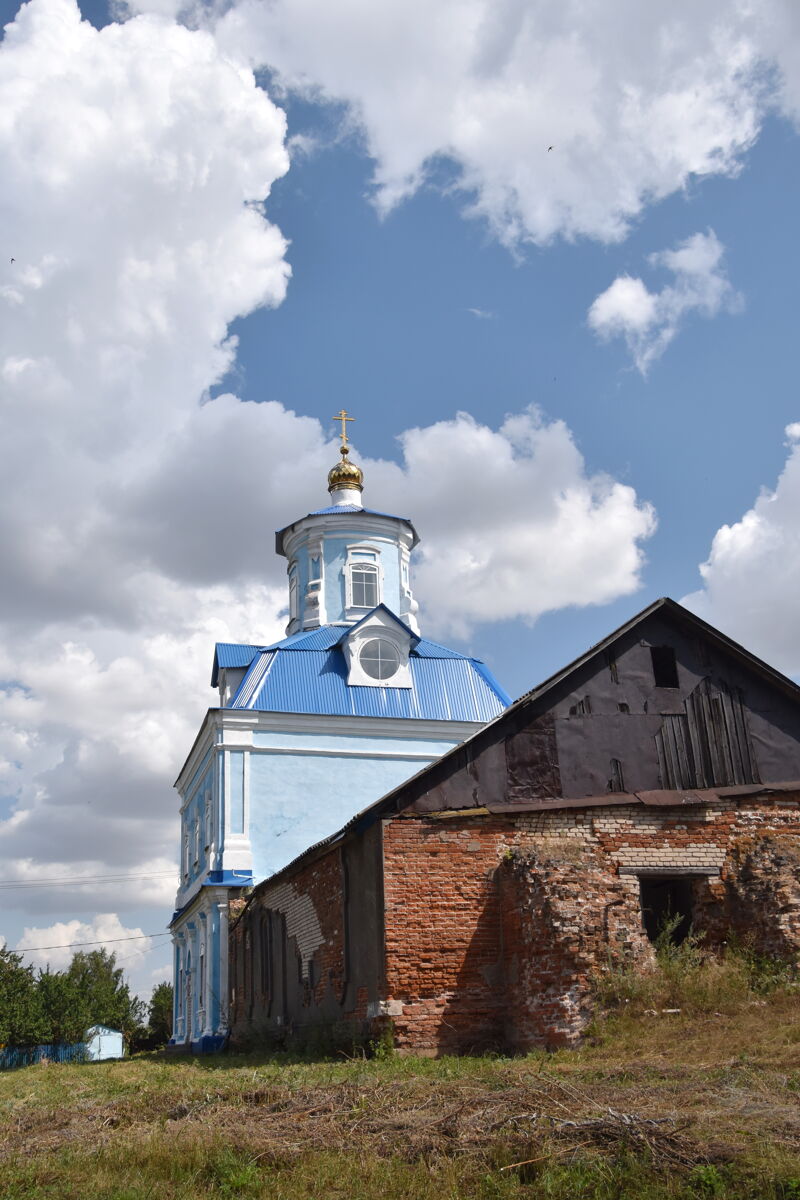 Церковь Казанской иконы Божией Матери, Еропкино (Данковский район, Липецкая область). общий вид в ландшафте