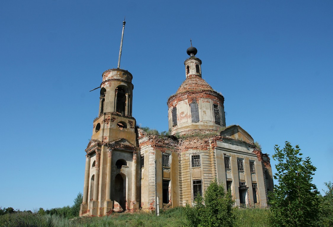 Церковь Вознесения Господня, Скородное (Данковский район, Липецкая область). фасады, вид с юго-запада