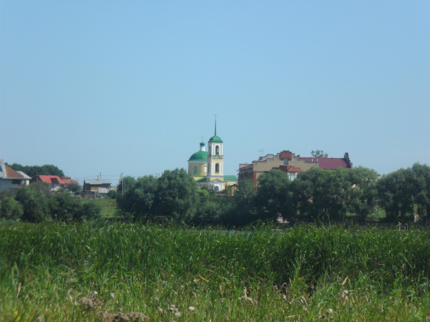 Каменное. Церковь Николая Чудотворца. общий вид в ландшафте