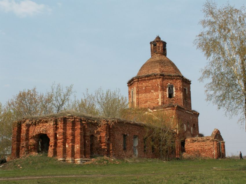 Петровское. Церковь Михаила Архангела. фасады, Вид с юго-запада