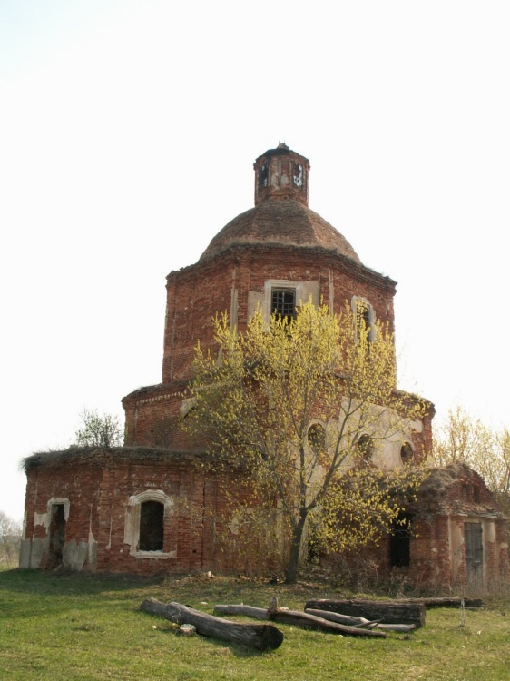 Петровское. Церковь Михаила Архангела. фасады, Вид с северо-востока