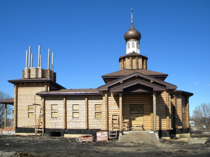 Федосеевка. Церковь Покрова Пресвятой Богородицы. общий вид в ландшафте