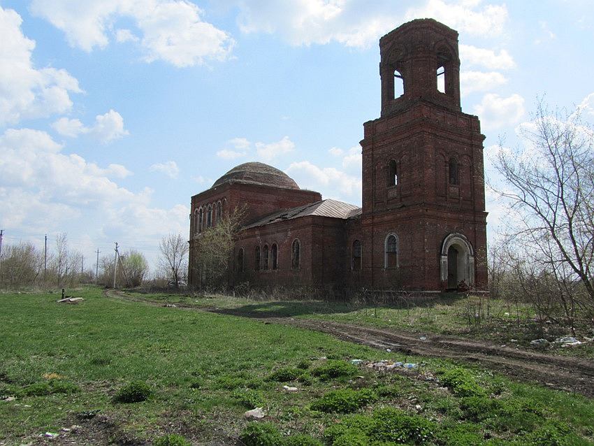 Церковь Покрова Пресвятой Богородицы, Зверево (Данковский район, Липецкая область). фасады, вид с северо-запада