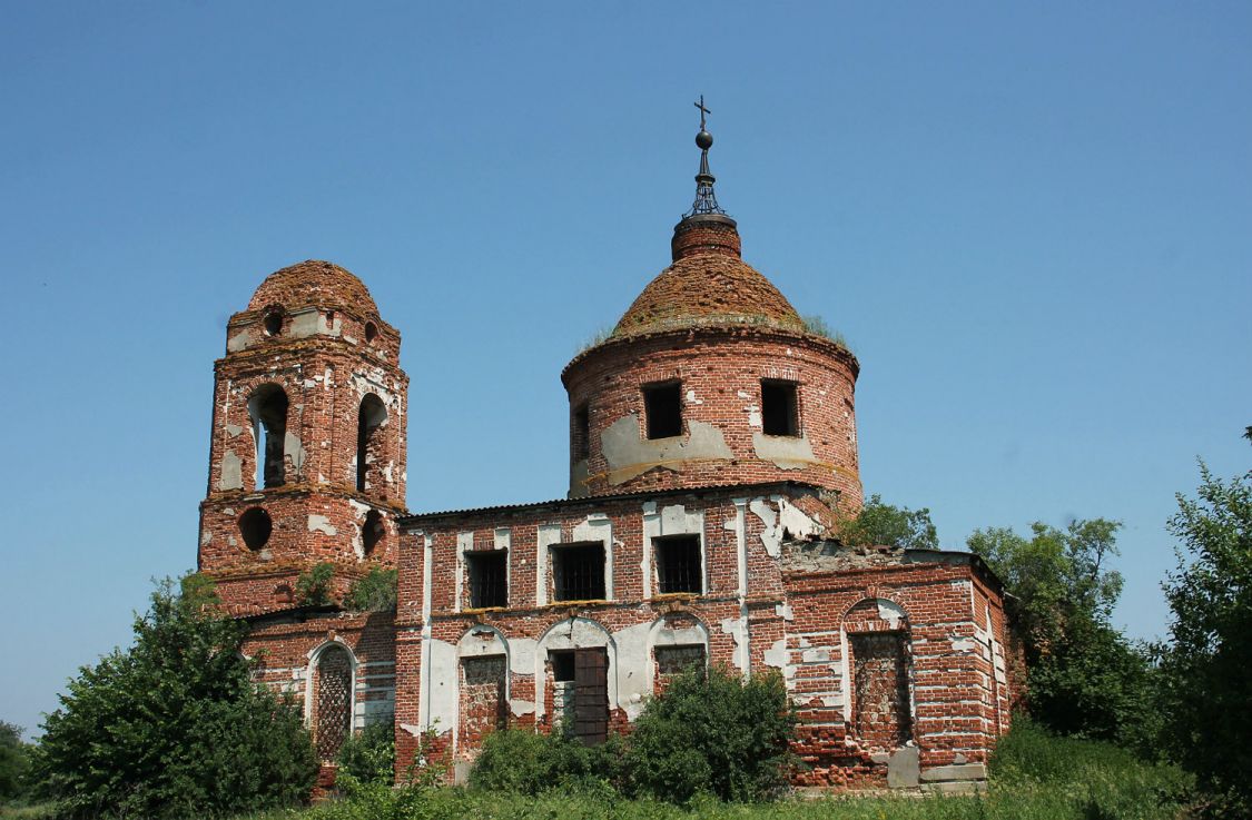 Церковь Троицы Живоначальной, Крутое (Елецкий район и г. Елец, Липецкая область). фасады, вид с юго-востока