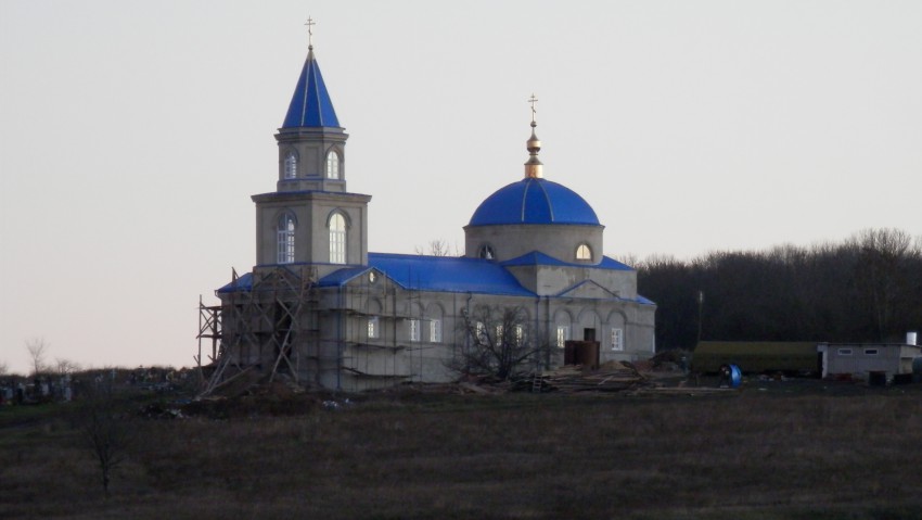Церковь Смоленской иконы Божией Матери, Сазыкино (Елецкий район и г. Елец, Липецкая область). общий вид в ландшафте
