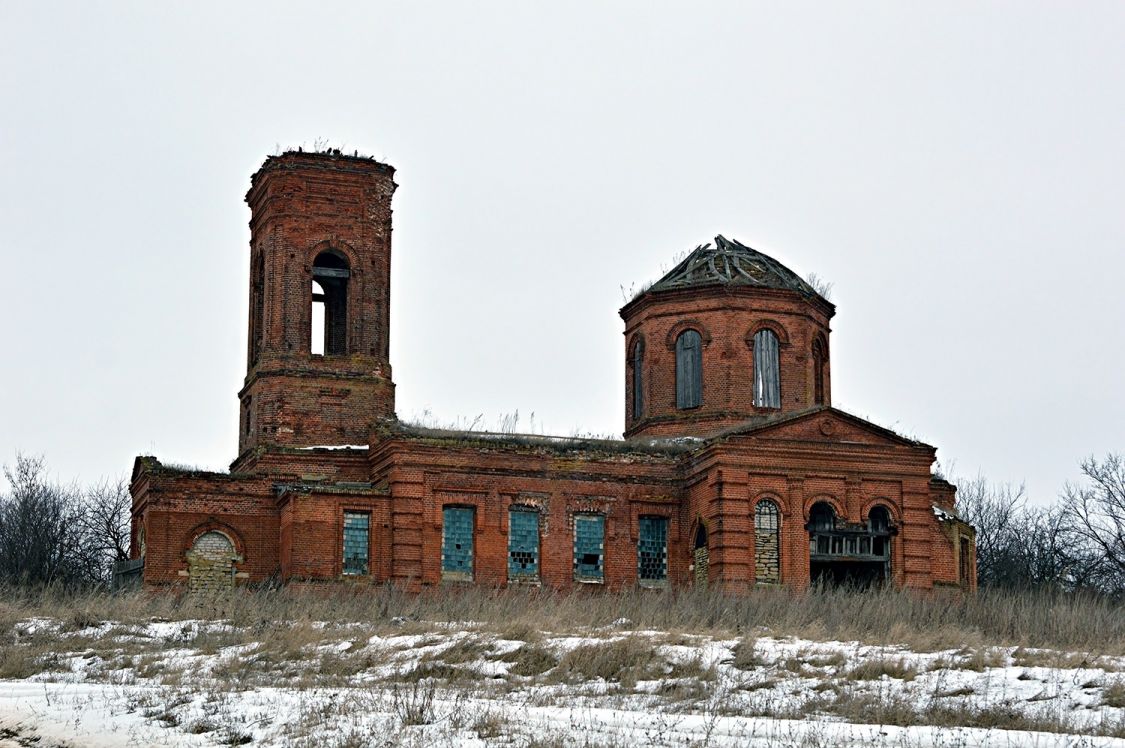 Церковь Михаила Архангела, Архангельское (Задонский район, Липецкая область). общий вид в ландшафте