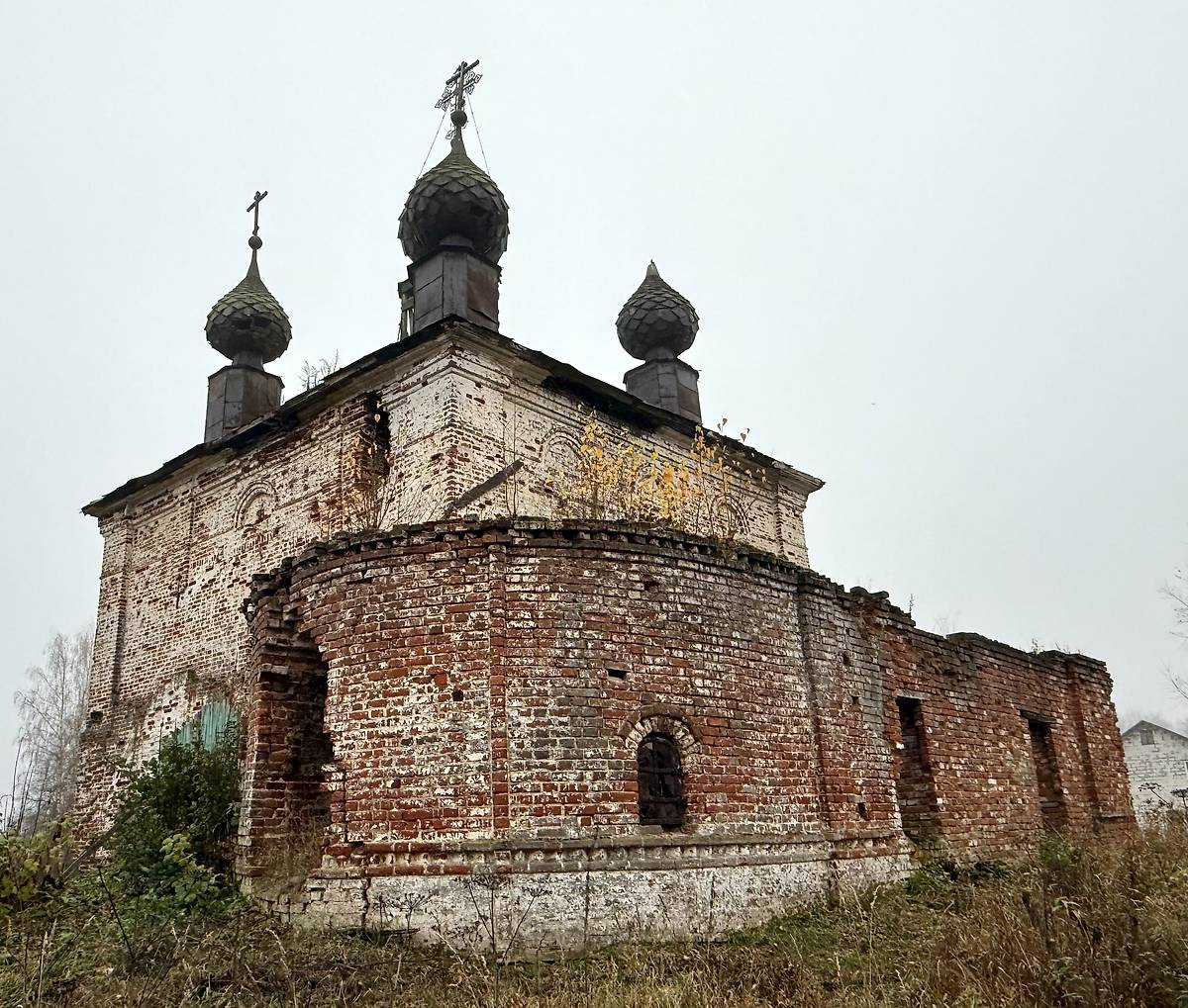 Вид с северо-востока, фасады. Церковь Казанской иконы Божией Матери, Вышеславское (Гаврилов-Ямский район, Ярославская область)