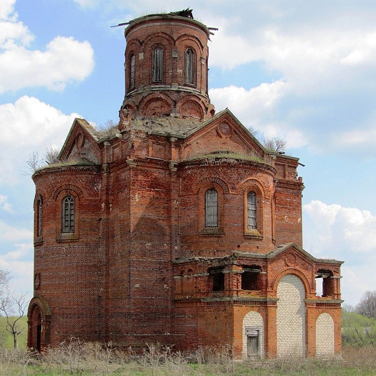 Церковь Рождества Христова, Круглое (Данковский район, Липецкая область). фасады, вид с северо-запада