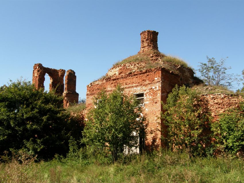 Церковь Петра и Павла, Пожарово (Измалковский район, Липецкая область). общий вид в ландшафте