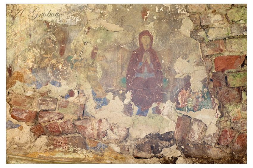 Церковь Троицы Живоначальной, Павлухино (Ярославский район, Ярославская область). интерьер и убранство, фрагмент росписи храма