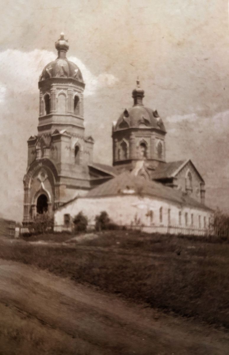 Церковь Космы и Дамиана, Крутое (Лебедянский район, Липецкая область). архивная фотография, Фото 1920-х годов из приходского архива