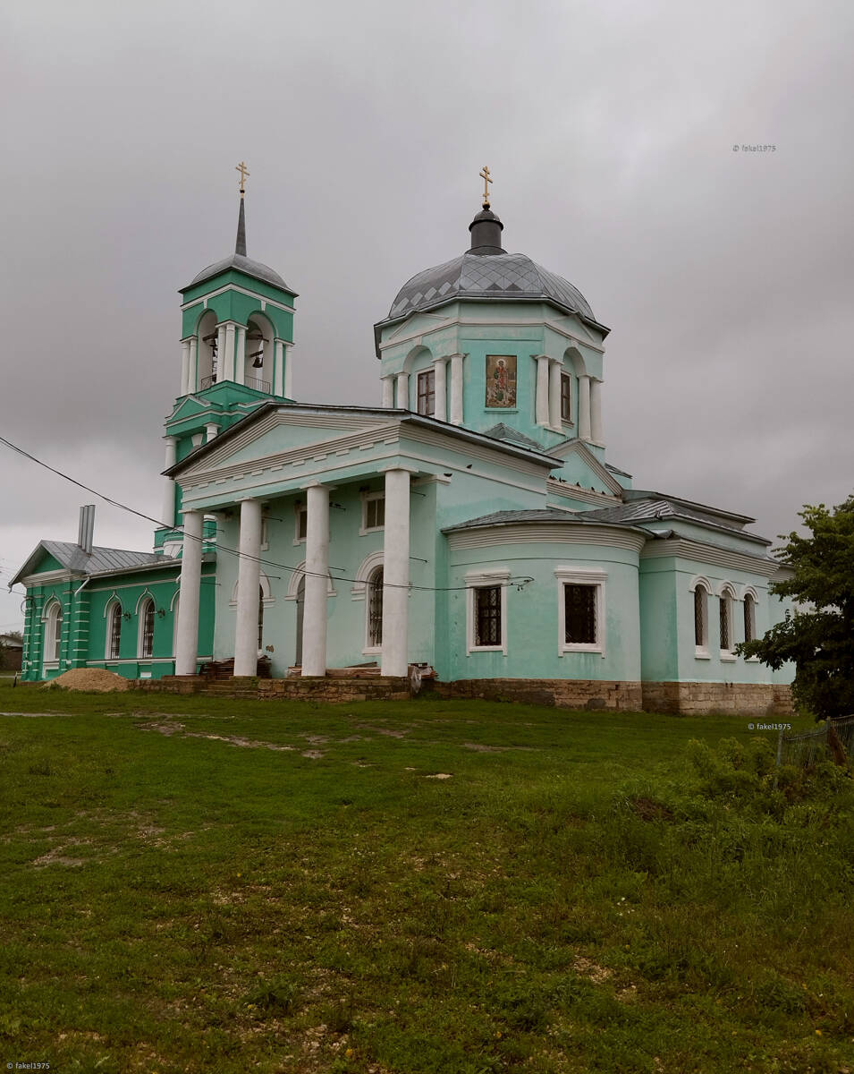 Церковь Троицы Живоначальной, Волотово (Лебедянский район, Липецкая область). общий вид в ландшафте