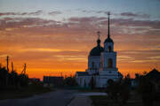 Церковь Покрова Пресвятой Богородицы, рассвет<br>, Сырское, Липецкий район, Липецкая область