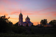 Церковь Рождества Пресвятой Богородицы, закат<br>, Ленино (Романово), Липецкий район, Липецкая область