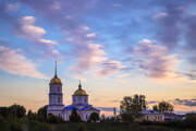 Церковь Рождества Пресвятой Богородицы, рассвет<br>, Ленино (Романово), Липецкий район, Липецкая область