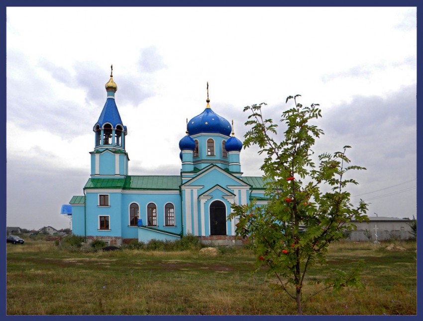 Черницыно. Церковь Покрова Пресвятой Богородицы. общий вид в ландшафте