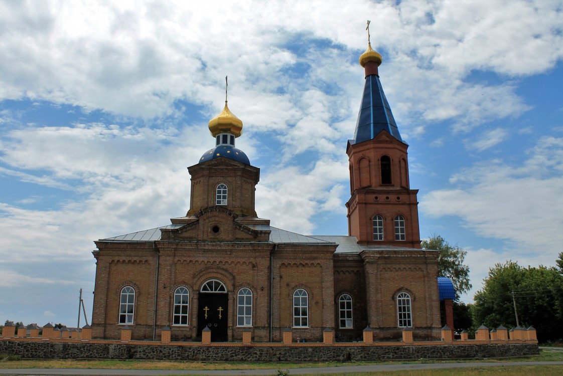 Церковь Тихвинской иконы Божией Матери, Бараново (Горшеченский район, Курская область). фасады