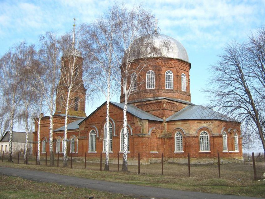 Церковь Тихона Задонского, Кулевка (Горшеченский район, Курская область). общий вид в ландшафте
