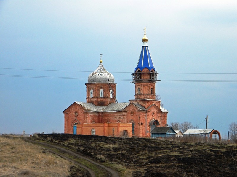 Церковь Марии Магдалины, Евгеньевка (Касторенский район, Курская область). общий вид в ландшафте