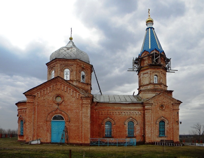 Церковь Марии Магдалины, Евгеньевка (Касторенский район, Курская область). общий вид в ландшафте