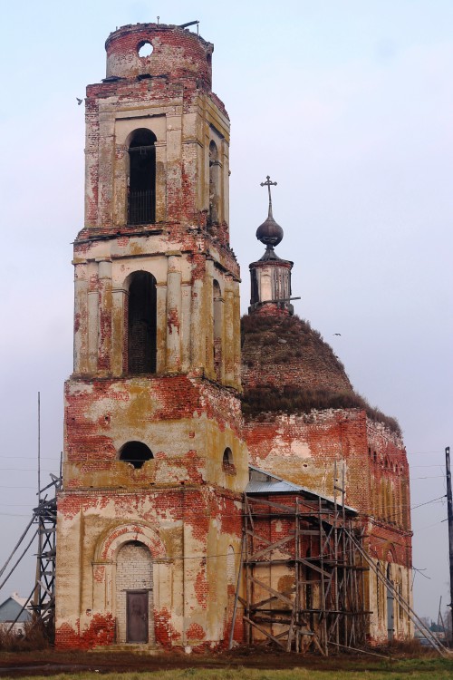 Церковь Михаила Архангела, Юсово (Чаплыгинский район, Липецкая область). общий вид в ландшафте