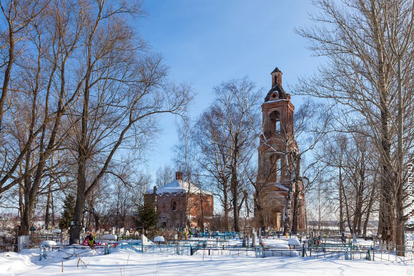 Церковь Рождества Христова, Пономарево (Ярославский район, Ярославская область). общий вид в ландшафте