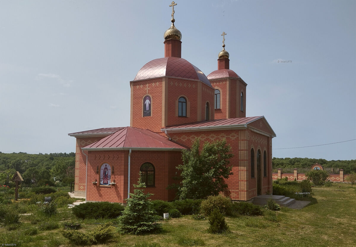 Церковь Спаса Нерукотворного Образа, Тульское (Тербунский район, Липецкая область). общий вид в ландшафте