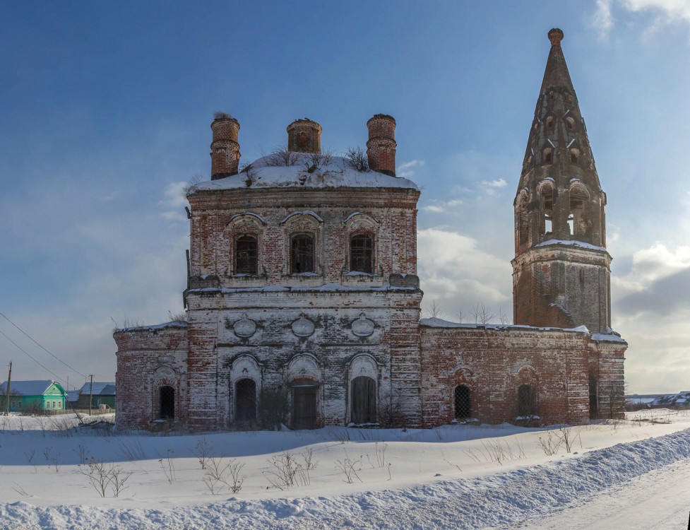 Церковь Покрова Пресвятой Богородицы, Митино (Гаврилов-Ямский район, Ярославская область). фасады, Вид с севера