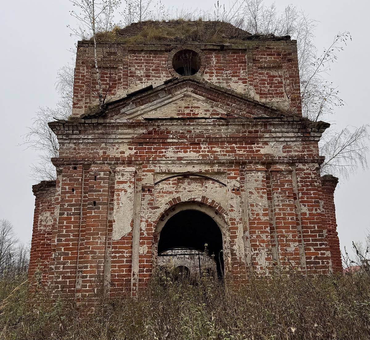 Вид с запада, фасады. Церковь Николая Чудотворца, Ставотино (Гаврилов-Ямский район, Ярославская область)