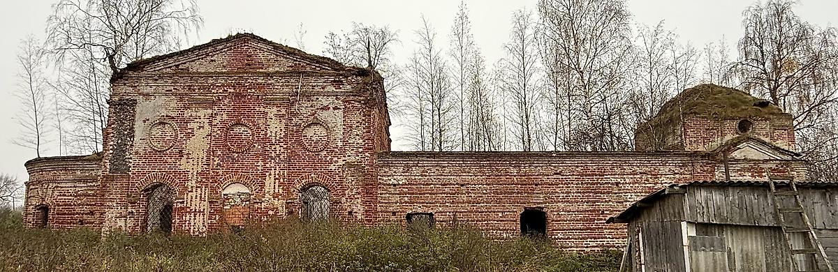 Вид с севера, фасады. Церковь Николая Чудотворца, Ставотино (Гаврилов-Ямский район, Ярославская область)