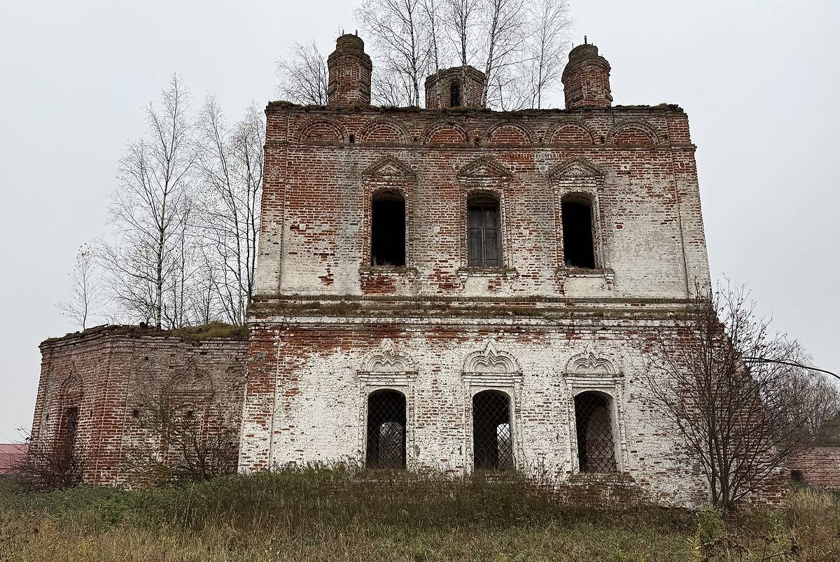 Вид с севера, фасады. Церковь Рождества Христова, Ставотино (Гаврилов-Ямский район, Ярославская область)