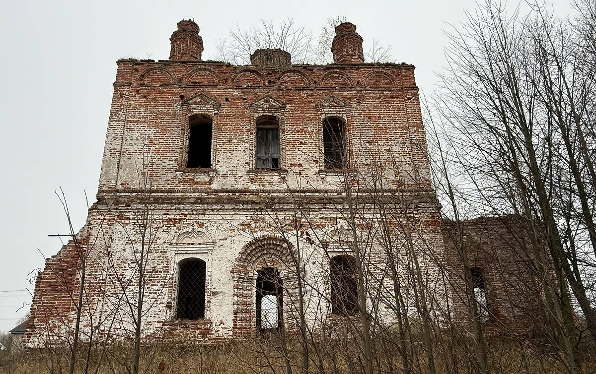 Вид с юга, фасады. Церковь Рождества Христова, Ставотино (Гаврилов-Ямский район, Ярославская область)