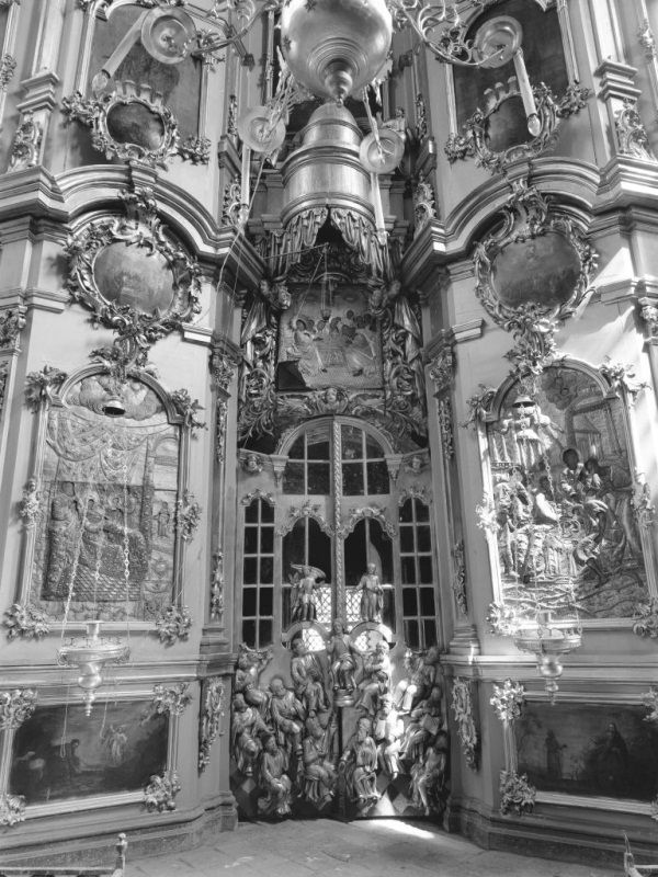 Церковь Рождества Христова, Масальское (Угличский район, Ярославская область). архивная фотография, Центральная часть иконостаса. Фото В.М. Рудченко.