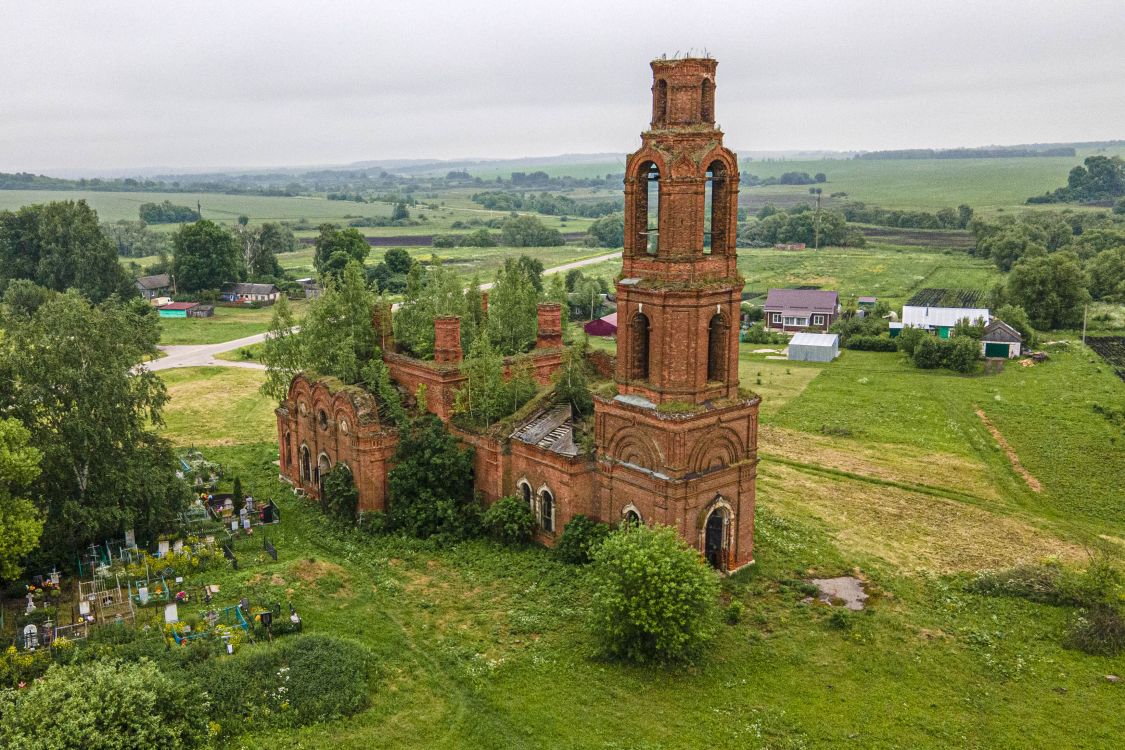 Церковь Космы и Дамиана, Гремяки (Пронский район, Рязанская область). общий вид в ландшафте