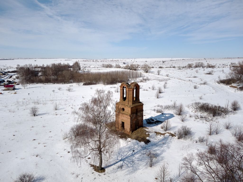 Церковь Введения во храм Пресвятой Богородицы, Чулково (Пронский район, Рязанская область). общий вид в ландшафте