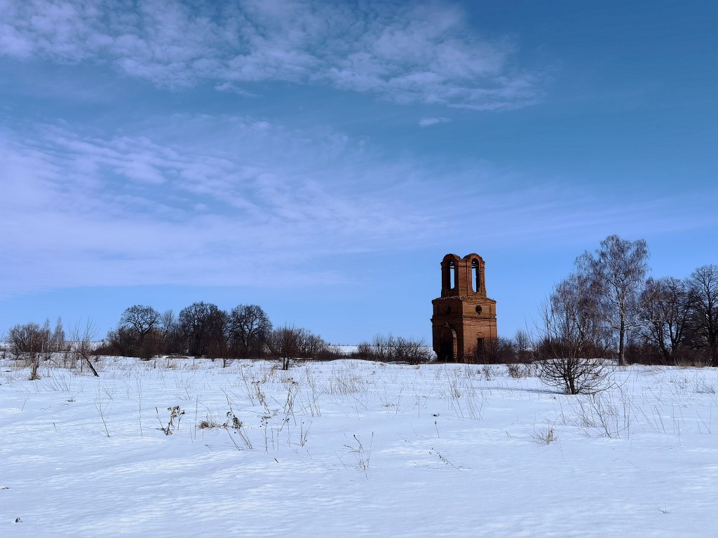 Церковь Введения во храм Пресвятой Богородицы, Чулково (Пронский район, Рязанская область). общий вид в ландшафте