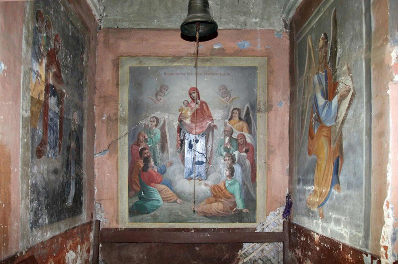 Церковь Рождества Христова, Масальское (Угличский район, Ярославская область). интерьер и убранство, Притвор. Росписи северной стены