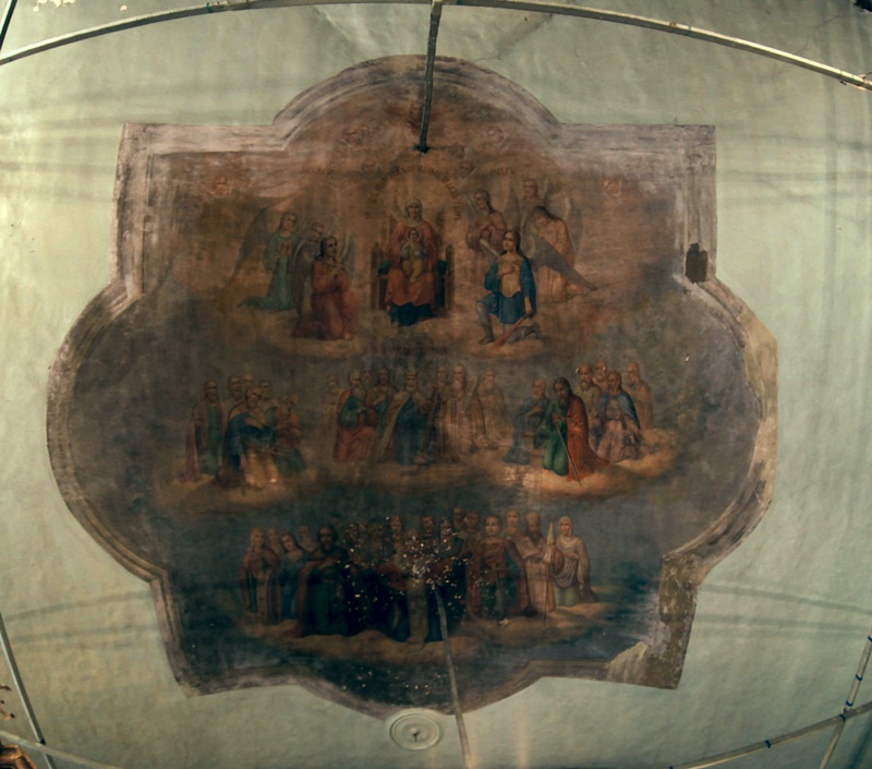 Церковь Рождества Христова, Масальское (Угличский район, Ярославская область). интерьер и убранство, Трапезная. Роспись потолка
