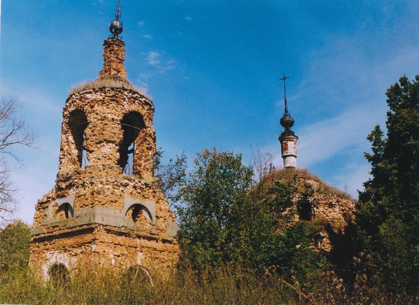 Церковь Иерусалимской иконы Божией Матери, Руднево (Пронский район, Рязанская область). общий вид в ландшафте