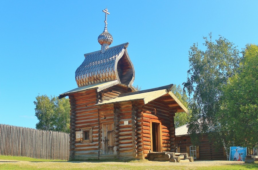 Церковь Казанской иконы Божией Матери из Илимского острога, Тальцы (Иркутский район, Иркутская область). фасады
