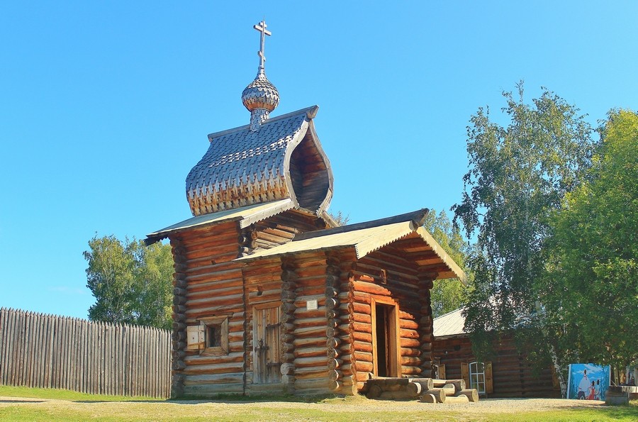 Тальцы. Церковь Казанской иконы Божией Матери из Илимского острога. фасады