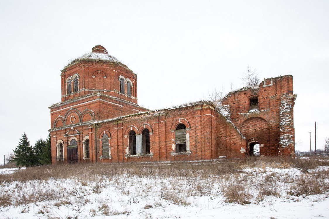 Семенск. Церковь Николая Чудотворца. общий вид в ландшафте